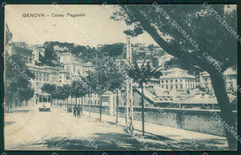 Genova Città Corso Paganini Tram FORI cartolina VK0695 – fronte