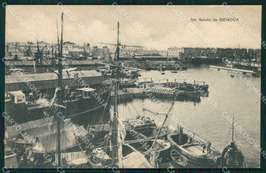 Genova Città Barche cartolina VK0697 – fronte