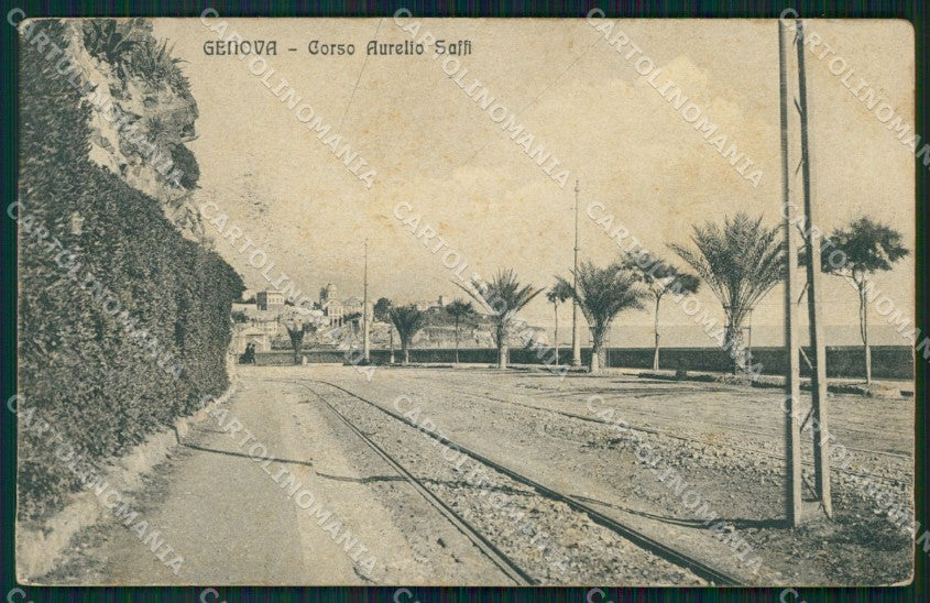 Genova Città Corso Aurelio Saffi cartolina VK0705 – fronte