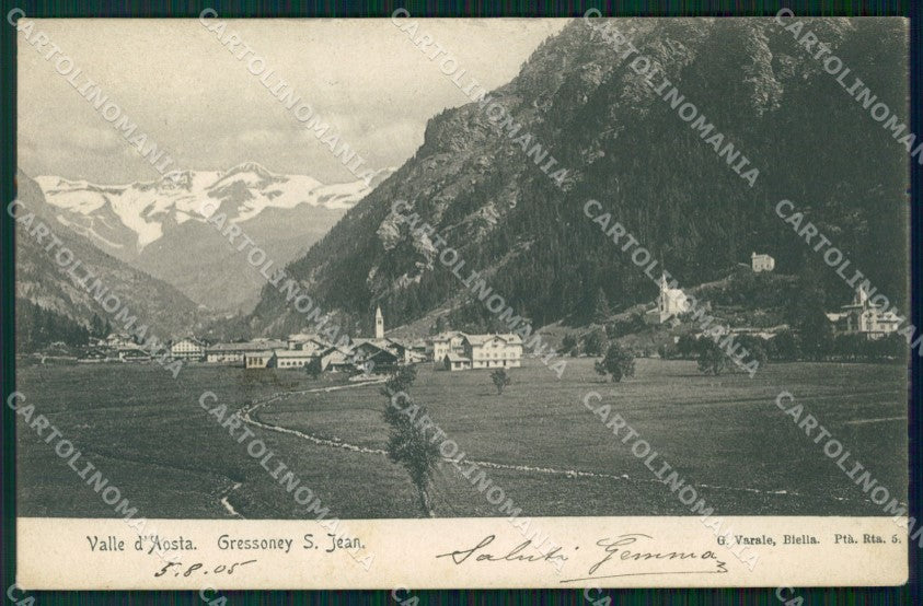 Aosta Gressoney Saint Jean cartolina VK0723 – fronte