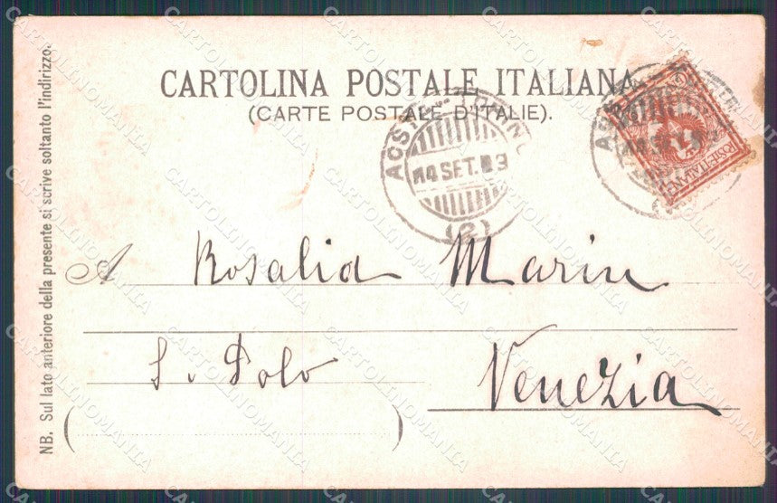 Aosta Gressoney Saint Jean Stelle Alpine Genta cartolina VK0728 – retro