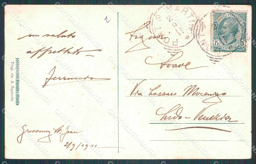 Aosta Gressoney Saint Jean Perletoa cartolina VK0729 – retro