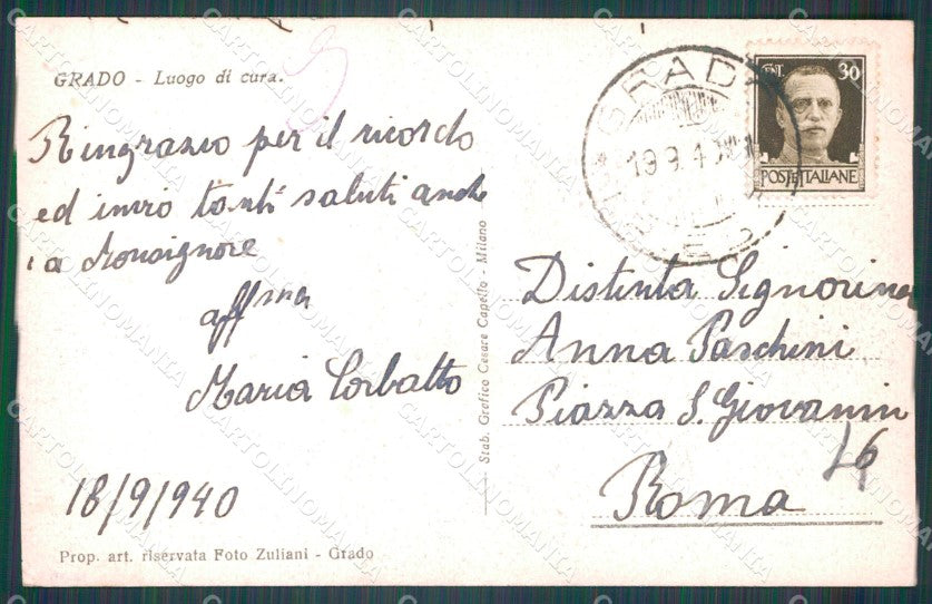 Gorizia Grado cartolina VK0732 – retro