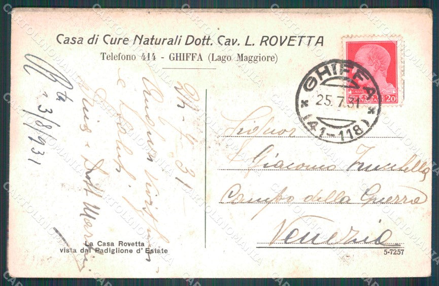 Verbania Ghiffa Lago Maggiore cartolina VK0743 – retro