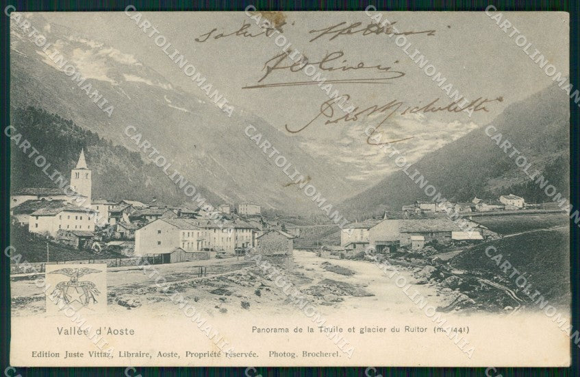 Aosta La Thuile Ghiacciaio Ruitor cartolina VK0776 – fronte