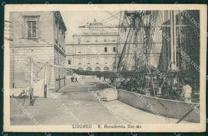 Livorno Città Accademia Navale Veliero cartolina VK0781 – fronte