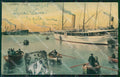 Livorno Città Porto Nave Barche ABRASA cartolina VK0783 – fronte