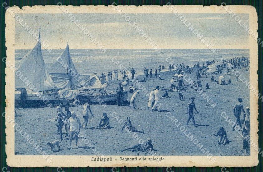 Roma Ladispoli Barche STRAPPINI ABRASA cartolina VK0817 – fronte