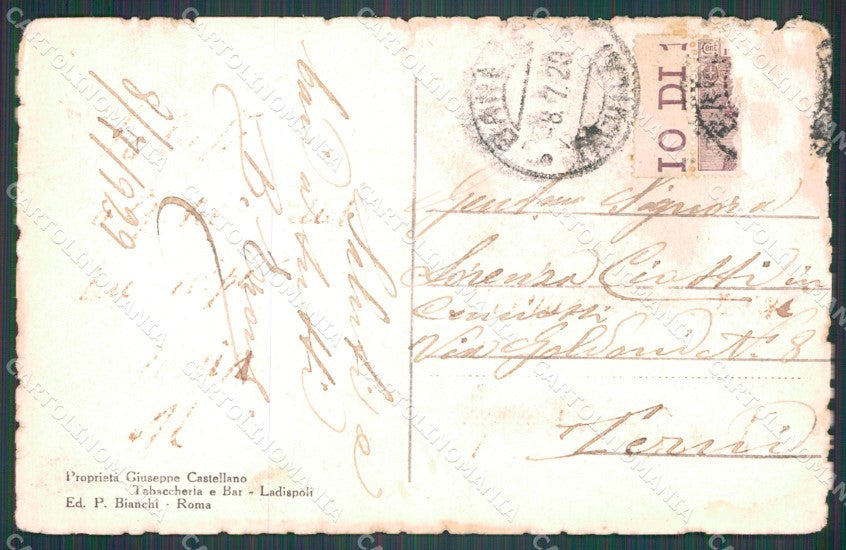 Roma Ladispoli Barche STRAPPINI ABRASA cartolina VK0817 – retro