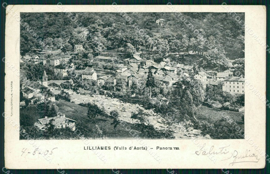 Aosta Lillianes PIEGHINE cartolina VK0854 – fronte
