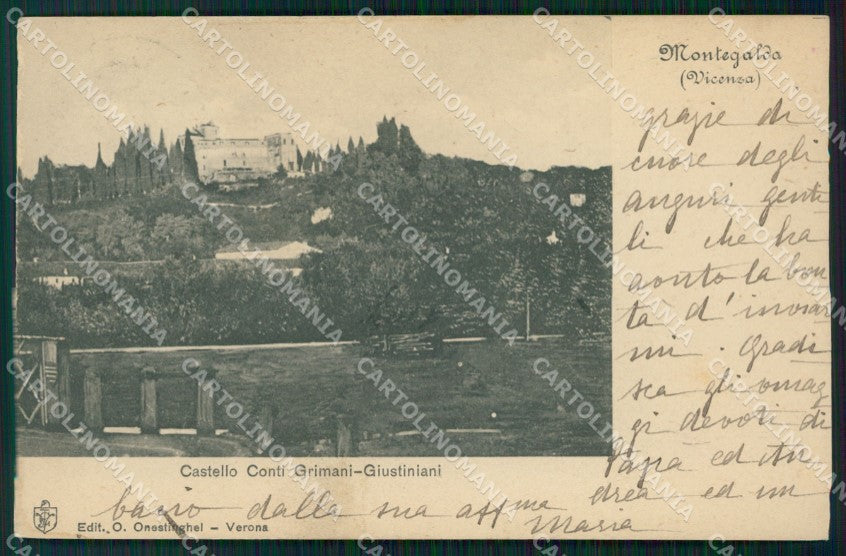 Vicenza Montegalda cartolina VK0890 – fronte