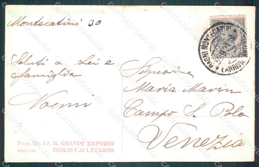 Pistoia Montecatini Bagni di cartolina VK0900 – retro