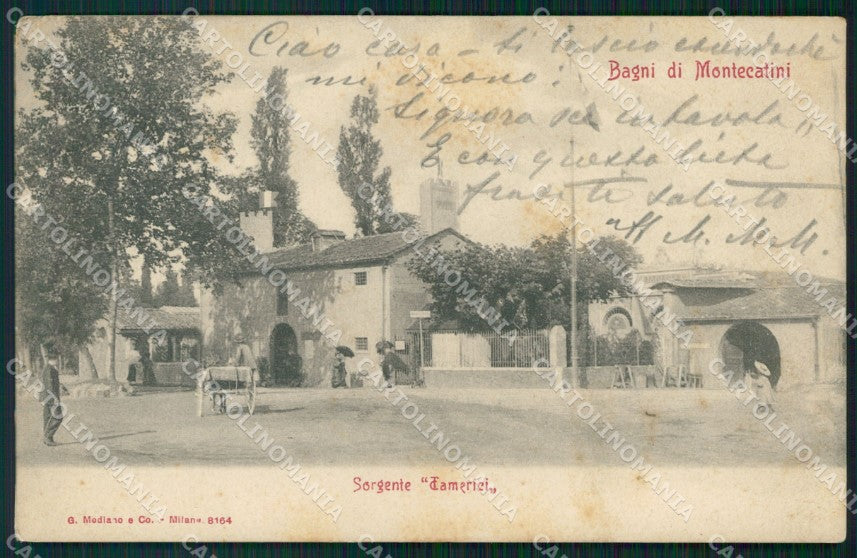 Pistoia Montecatini Bgni di Stabilimento Tamerici PIEGHINA cartolina VK0901 – fronte