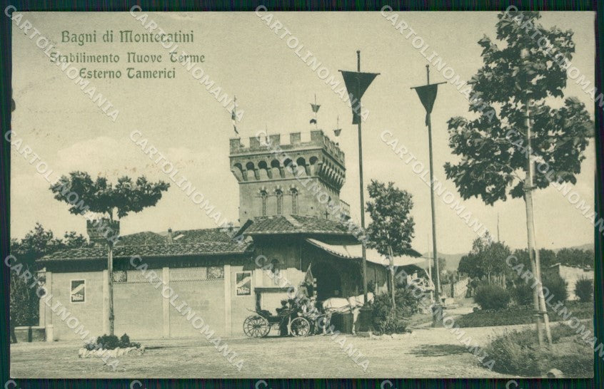 Pistoia Montecatini Bagni di Stabilimento Tamerici Carrozza cartolina VK0910 – fronte