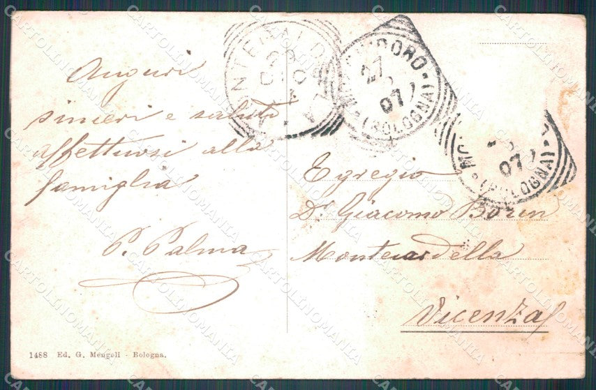 Bologna Monghidoro ABRASA PIEGHE cartolina VK0925 – retro