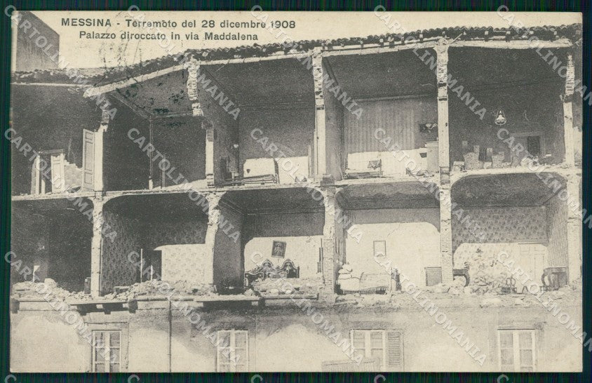 Messina Città Terremoto 1908 cartolina VK0937 – fronte