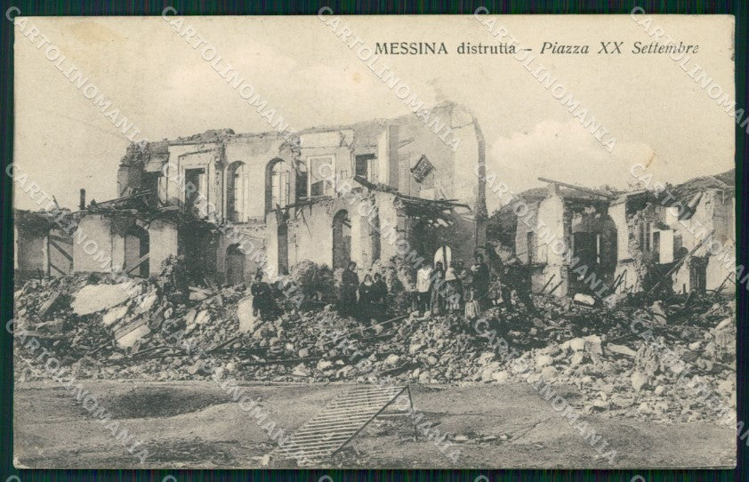 Messina Città Terremoto 1908 cartolina VK0938 – fronte