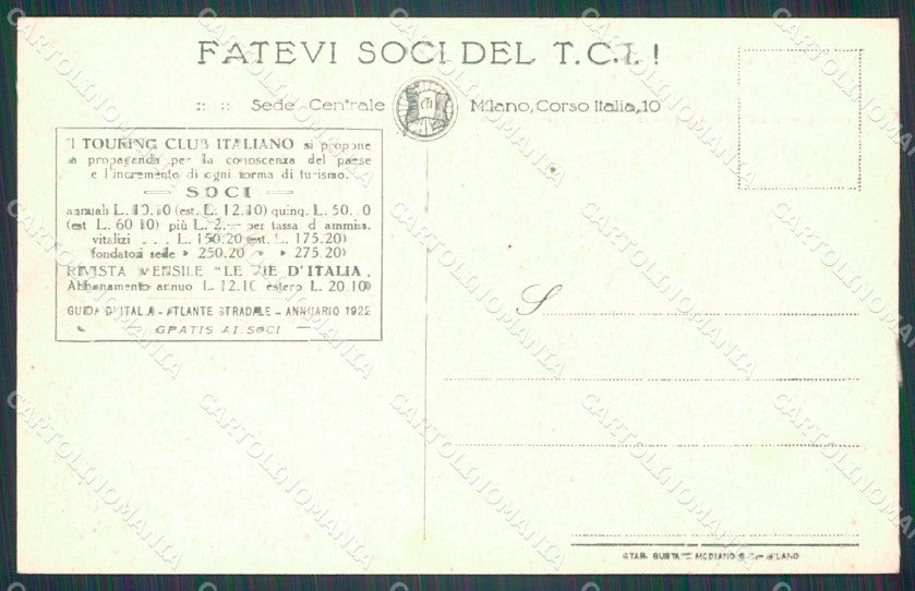 Milano Città Istituto Sperimentale Stradale T.C.I cartolina VK0959 – retro