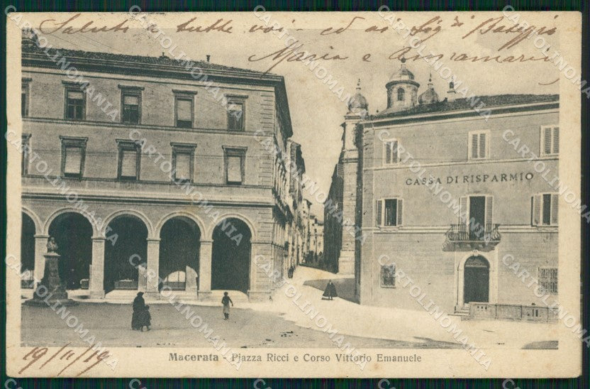 Macerata Città Cassa di Risparmio PIEGHINE cartolina VK0995 – fronte