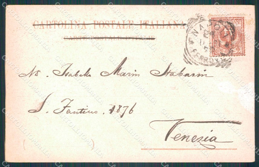 Napoli Città Tarantella Costumi cartolina VK1039 – retro