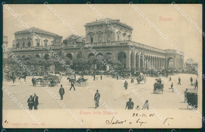 Napoli Città Stazione Carrozze cartolina VK1044 – fronte