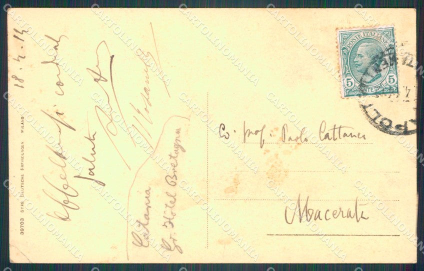 Napoli Città Porto Militare Castel Sant'Elmo PIEGHINA cartolina VK1045 – retro