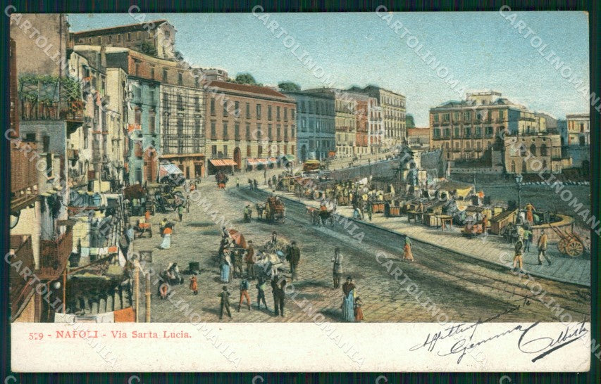 Napoli Città Santa Lucia Mercato cartolina VK1047 – fronte