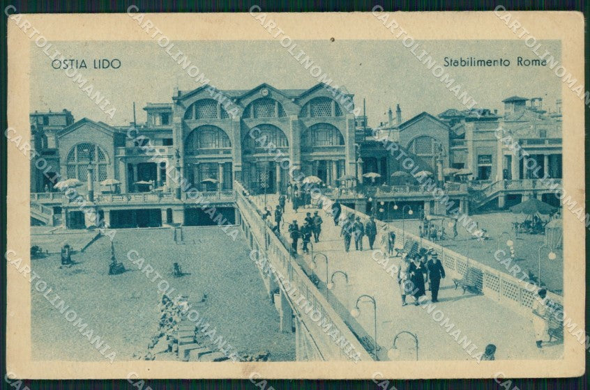 Roma Ostia Lido di PIEGHINE cartolina VK1088 – fronte