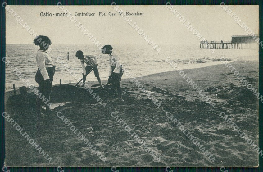 Roma Ostia Lido di PIEGA cartolina VK1094 – fronte