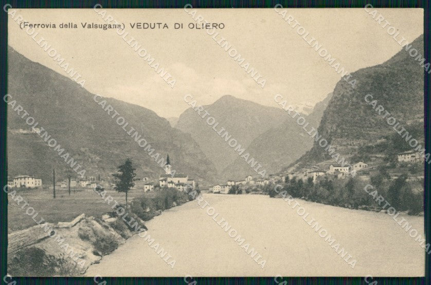 Vicenza Valstagna Oliero Ferrovia della Valsugana Mappa cartolina VK1097 – fronte