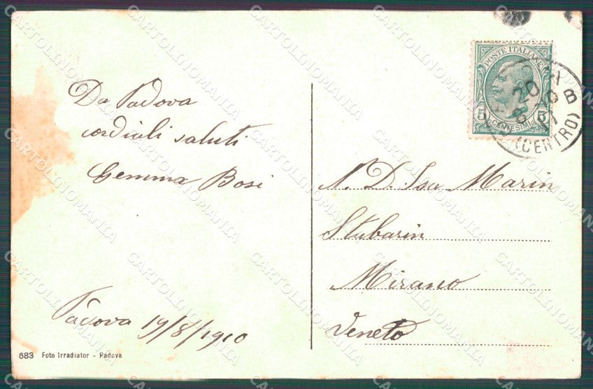 Padova Città Dante Alighieri cartolina VK1106 – retro