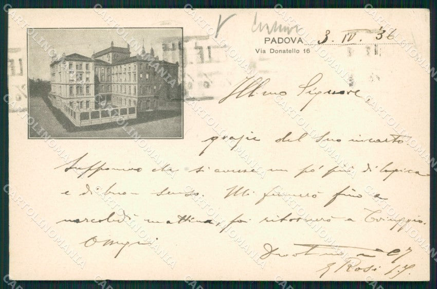 Padova Città PIEGHINE cartolina VK1116 – fronte