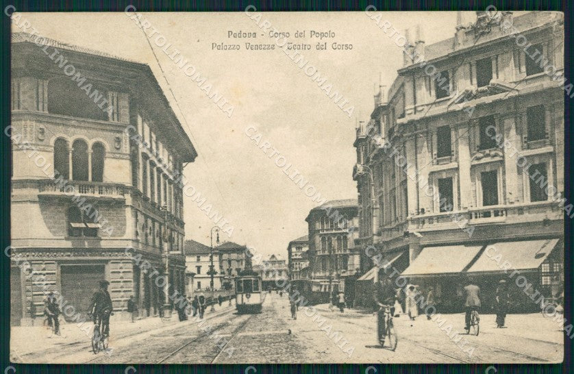 Padova Città Tram Teatro PIEGHINA cartolina VK1127 – fronte
