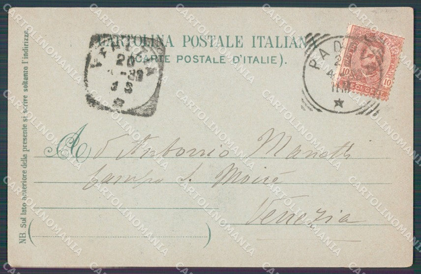 Padova Città Canale del Bacchiglione Chiaro di Luna cartolina VK1136 – retro