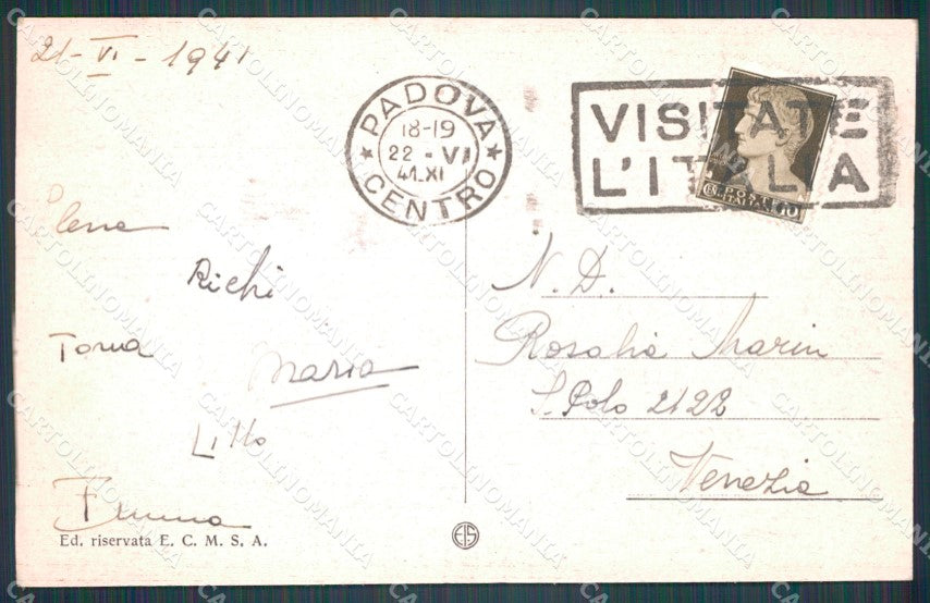 Padova Città Filovia cartolina VK1153 – retro
