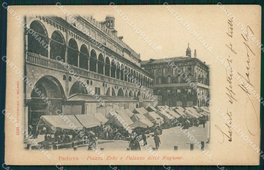 Padova Città Piazza Erbe Palazzo della Regione Mercato cartolina VK1174 – fronte