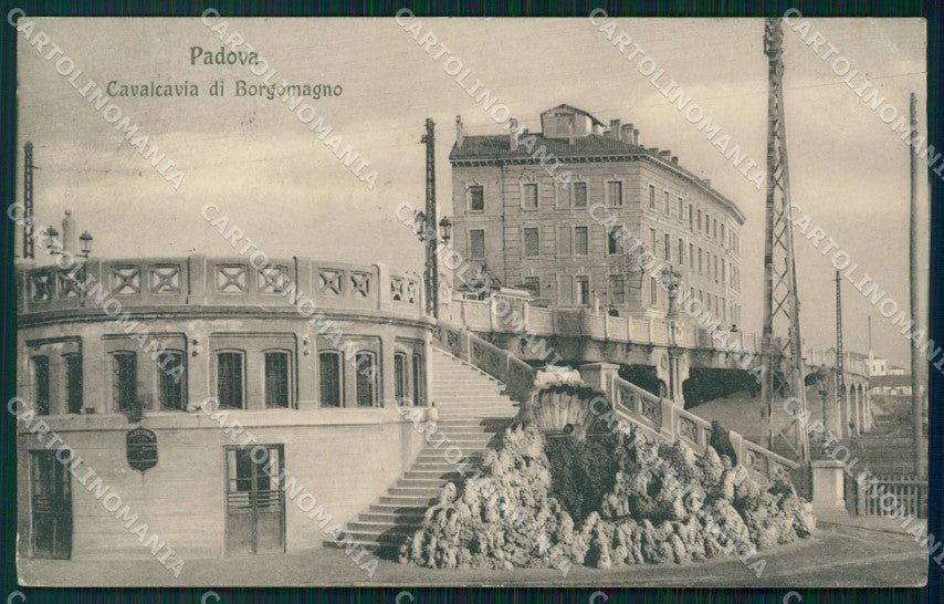 Padova Città Cavalcavia di Borgomagno PIEGHINA cartolina VK1176 – fronte
