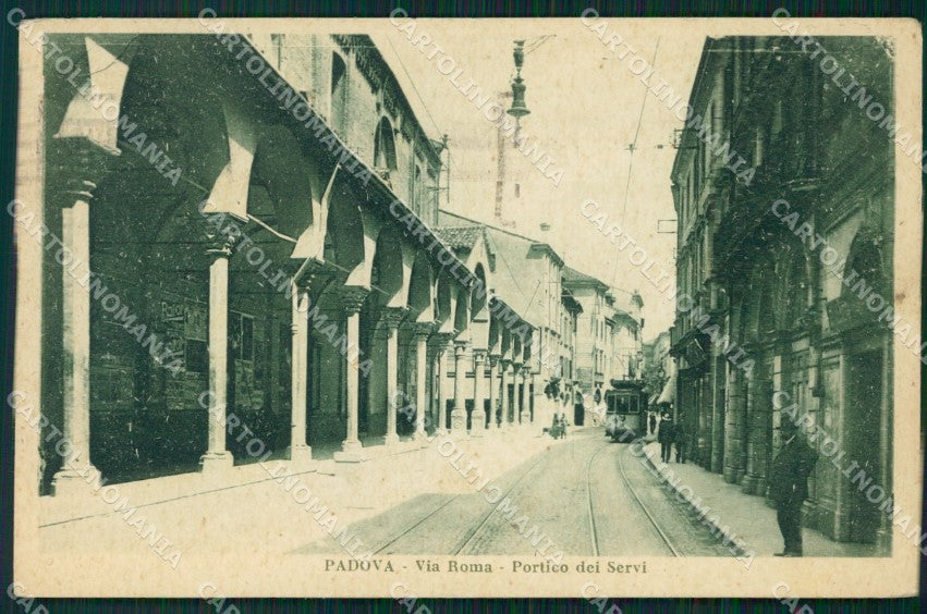 Padova Città Portici dei Servi Tram cartolina VK1183 – fronte