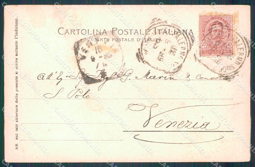 Palermo Città Monte Pellegrino PIEGHINA cartolina VK1206 – retro