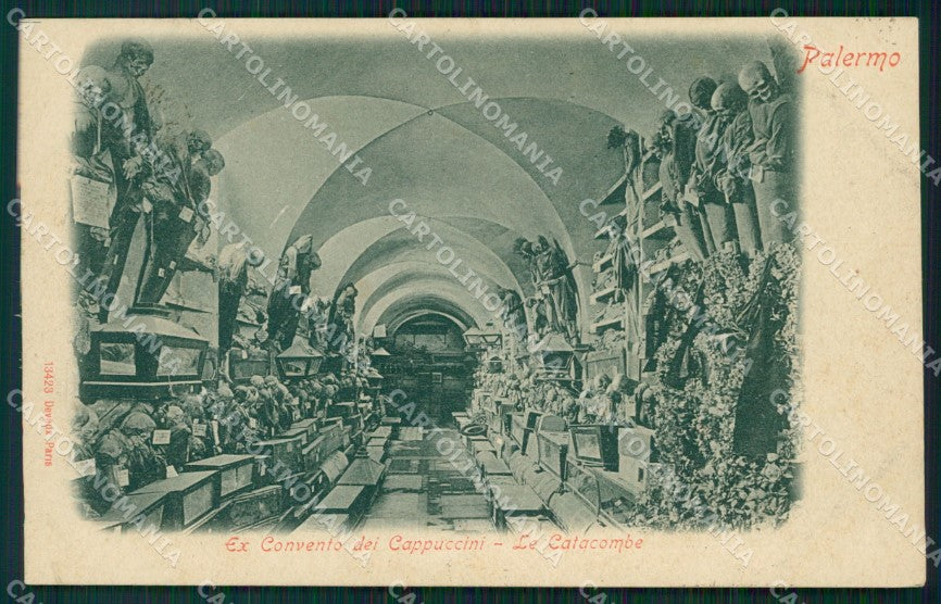 Palermo Città le Catacombe Mummie cartolina VK1208 – fronte