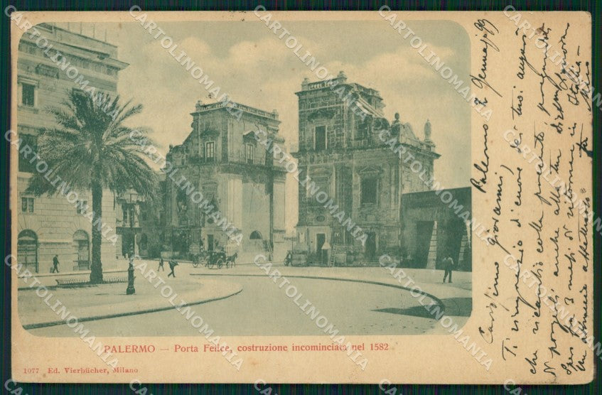 Palermo Città Porta Felice cartolina VK1209 – fronte