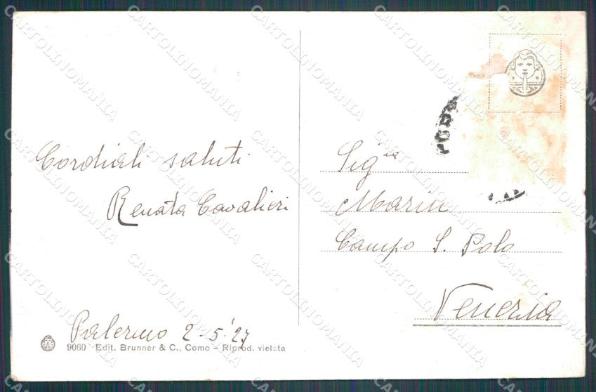 Palermo Città la Favorita Carrozze cartolina VK1214 – retro