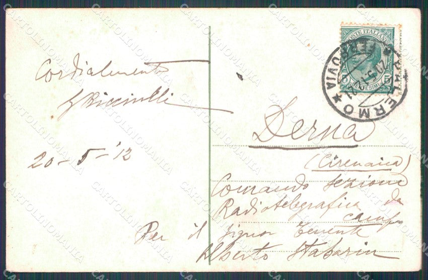 Palermo Città Carretto Siciliano Costumi PIEGA cartolina VK1218 – retro
