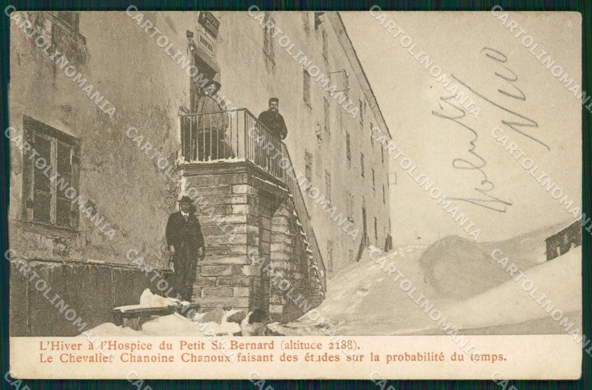 Aosta Piccolo San Bernardo Nevicata Genta cartolina VK1276 – fronte