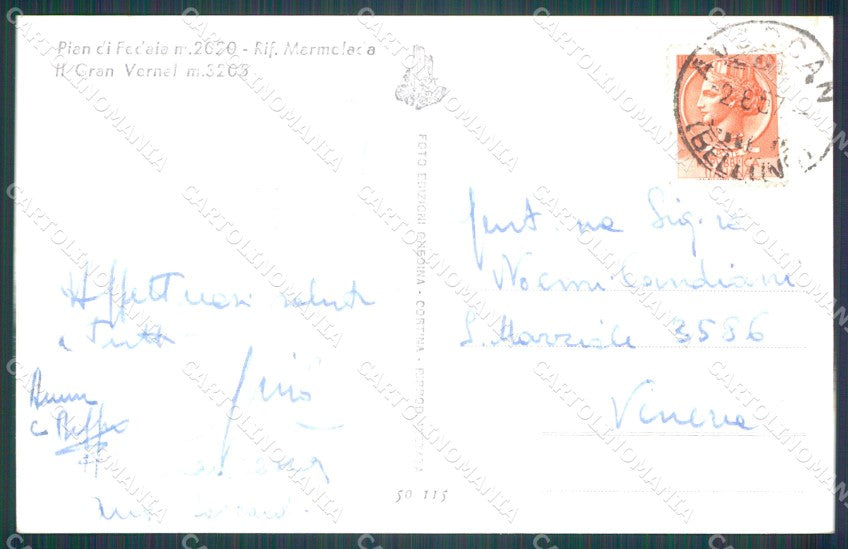 Trento Canazei Passo Fedaia Cai Foto cartolina VK1289 – retro