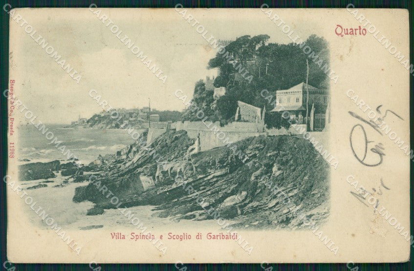 Genova Quarto Scoglio Garibaldi cartolina VK1346 – fronte