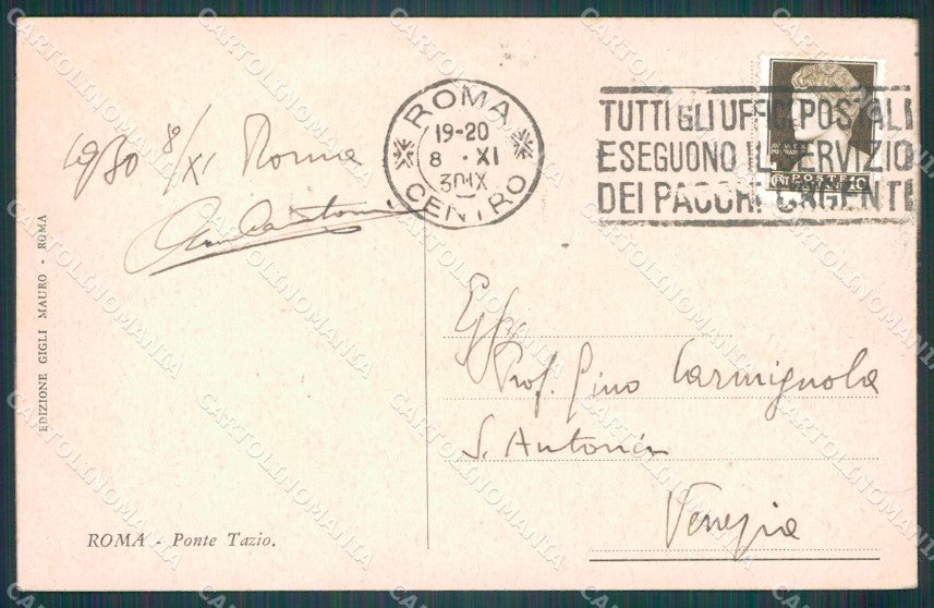 Roma Città Ponte Tazio cartolina VK1361 – retro