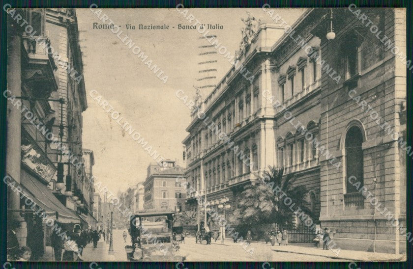 Roma Città Via Nazionale Banca d'Italia cartolina VK1388 – fronte
