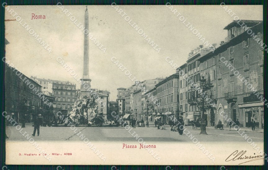Roma Città Piazza Navona cartolina VK1394 – fronte