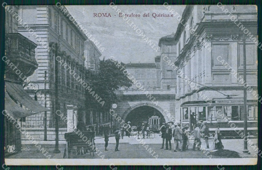 Roma Città Traforo del Quirinale Tram Alterocca 2590 cartolina VK1398 – fronte